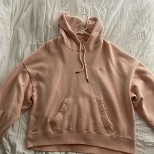 Cropped pink Hollister hoodie